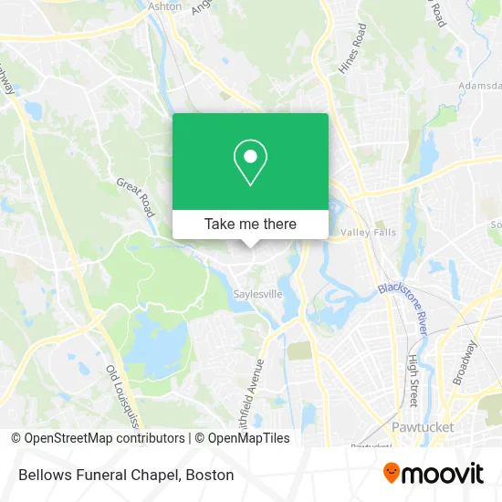 Bellows Funeral Chapel map
