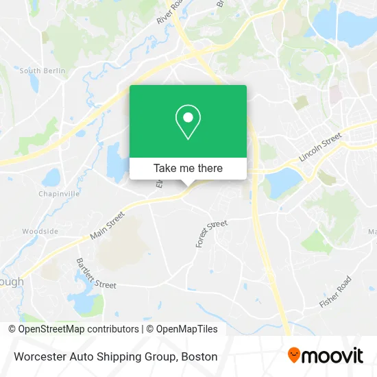 Worcester Auto Shipping Group map