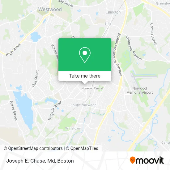 Joseph E. Chase, Md map