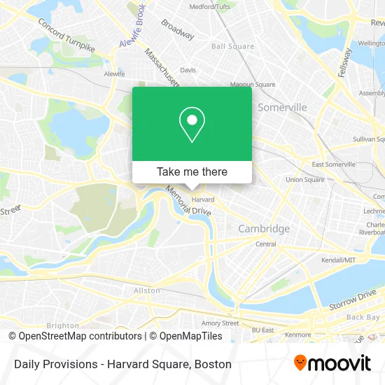 Daily Provisions - Harvard Square map