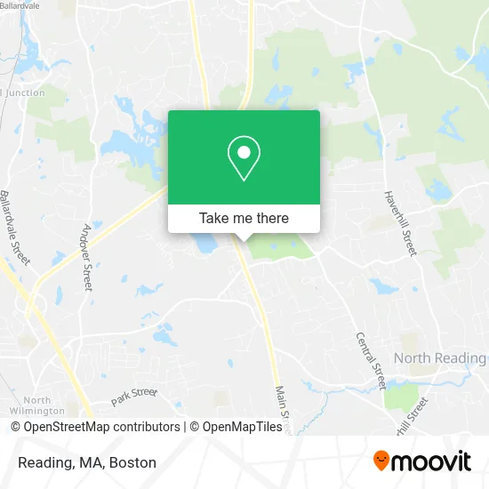 Reading, MA map
