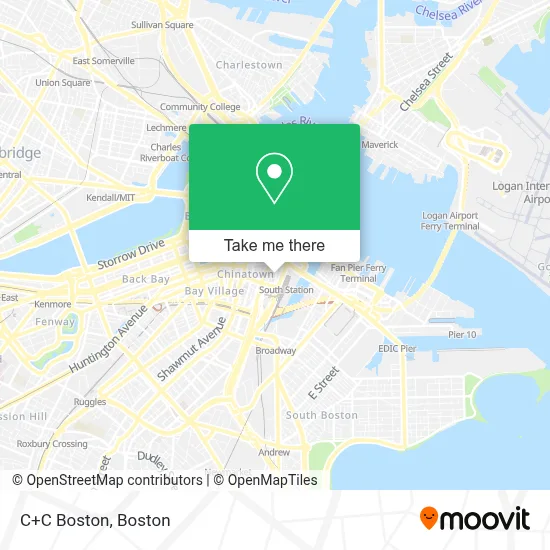 C+C Boston map