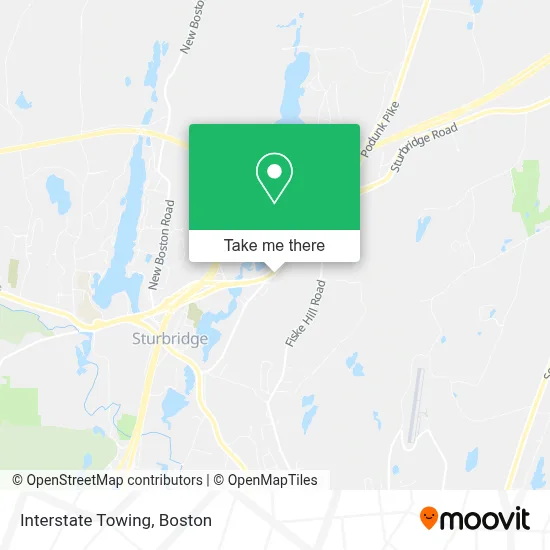 Interstate Towing map