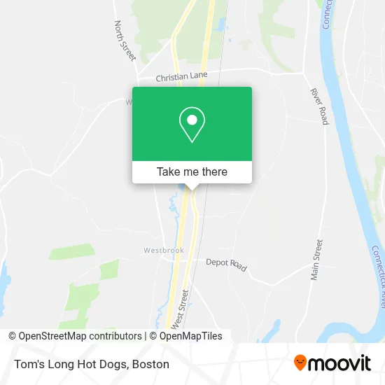 Tom's Long Hot Dogs map