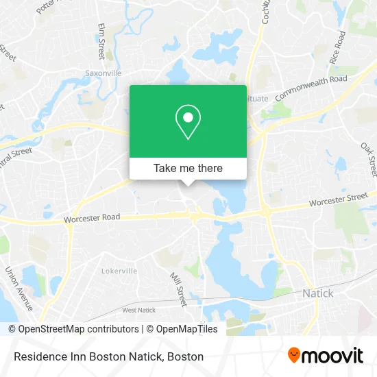 Residence Inn Boston Natick map