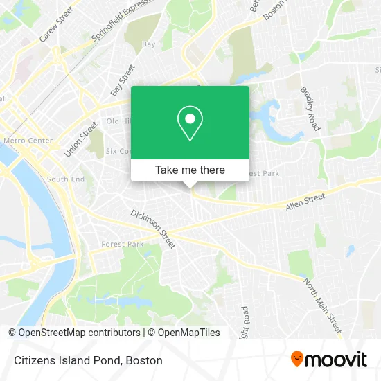Citizens Island Pond map