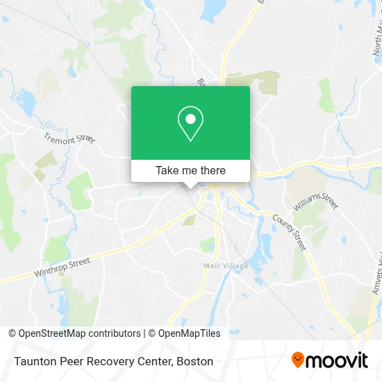 Taunton Peer Recovery Center map