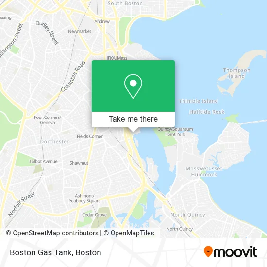 Boston Gas Tank map