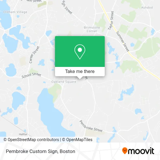 Pembroke Custom Sign map