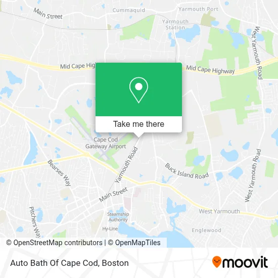 Auto Bath Of Cape Cod map