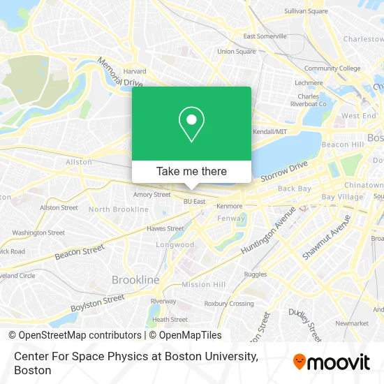 Center For Space Physics at Boston University map