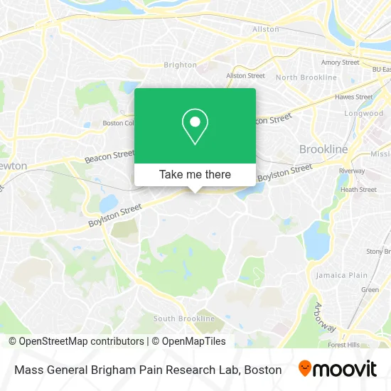 Mass General Brigham Pain Research Lab map