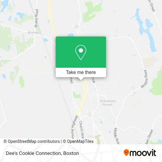 Dee's Cookie Connection map