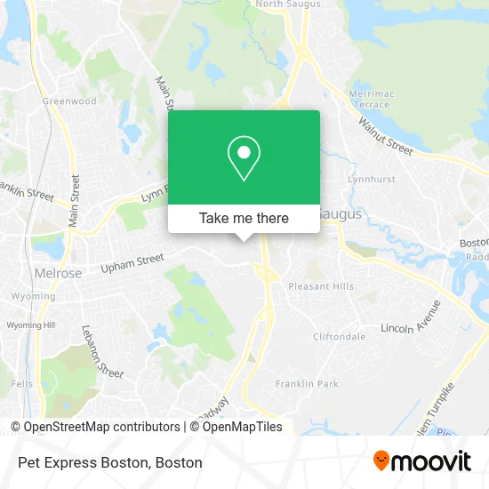 Pet Express Boston map