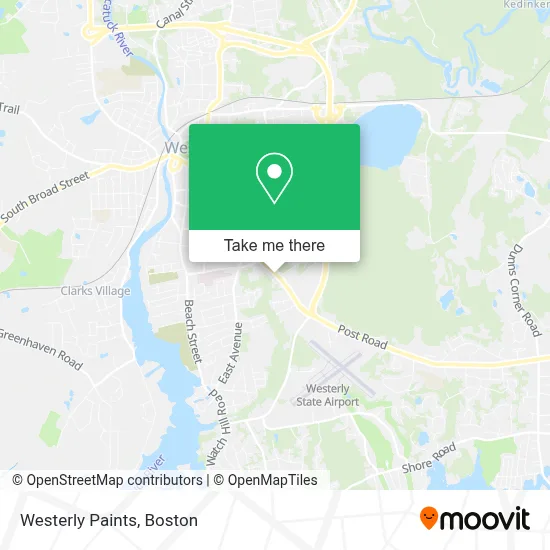 Westerly Paints map