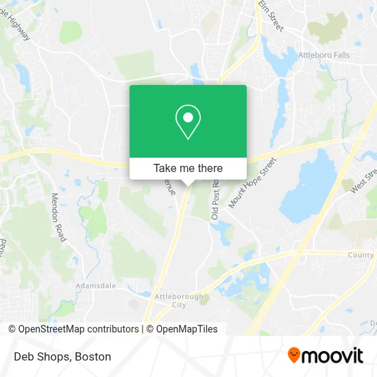 Deb Shops map