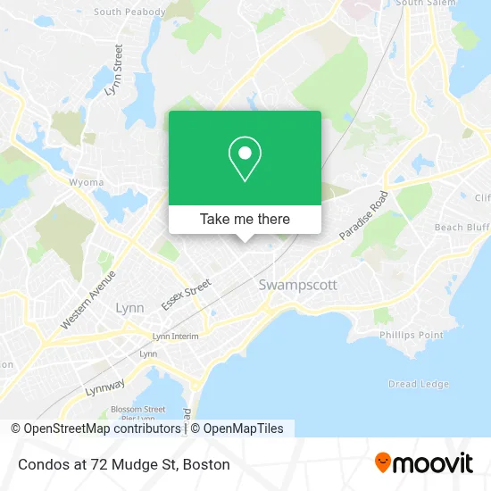 Condos at 72 Mudge St map