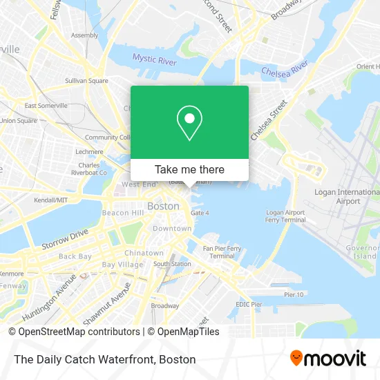 The Daily Catch Waterfront map