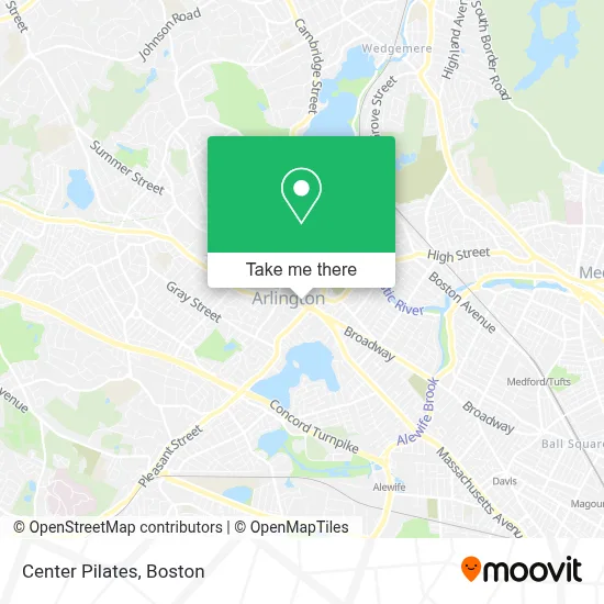 Center Pilates map