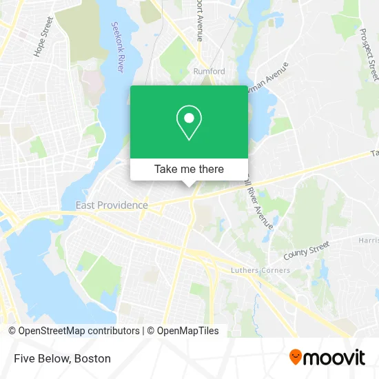 Five Below map