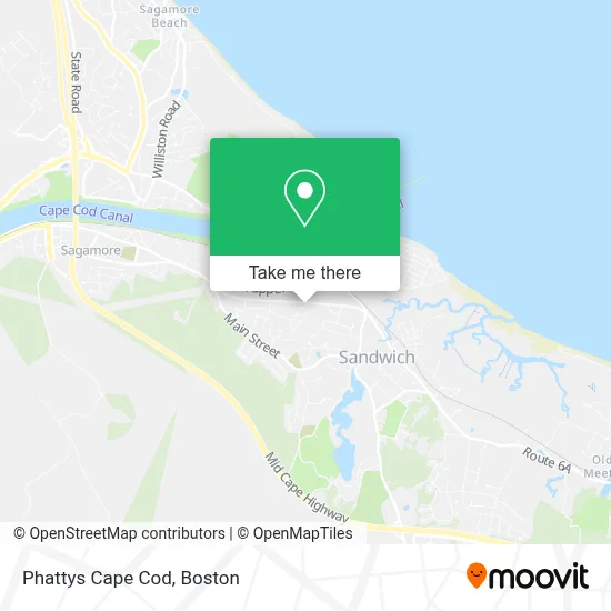 Phattys Cape Cod map