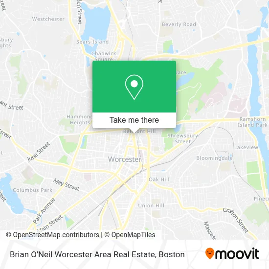 Brian O'Neil Worcester Area Real Estate map