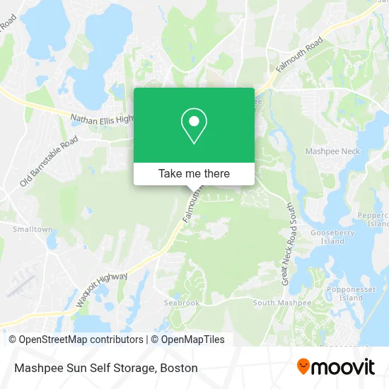 Mashpee Sun Self Storage map
