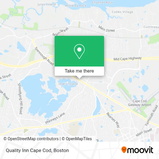 Quality Inn Cape Cod map