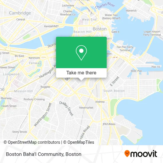 Boston Baha'I Community map