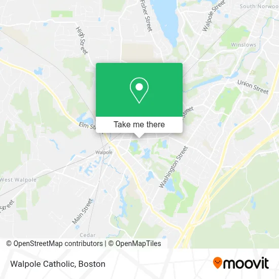 Walpole Catholic map