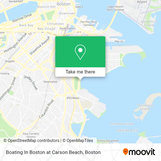 Boating In Boston at Carson Beach map