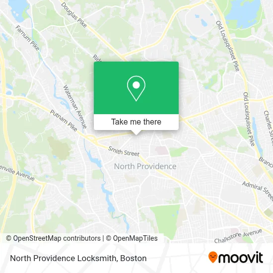 North Providence Locksmith map