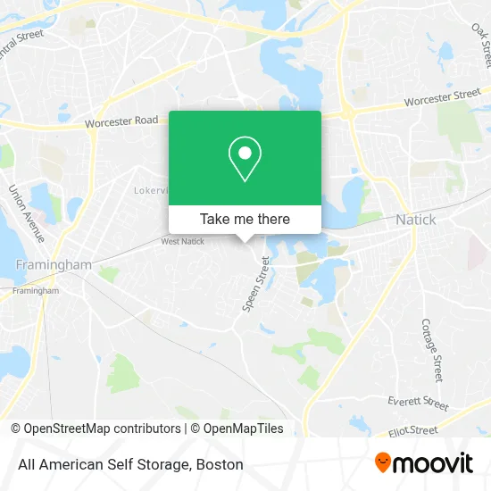 All American Self Storage map