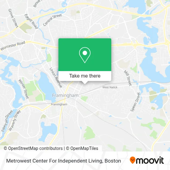Metrowest Center For Independent Living map