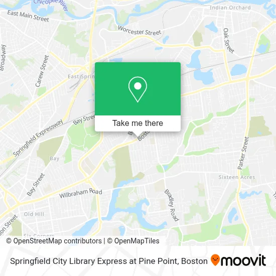Springfield City Library Express at Pine Point map