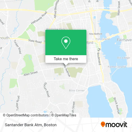 Santander Bank Atm map