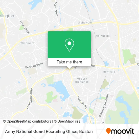Army National Guard Recruiting Office map