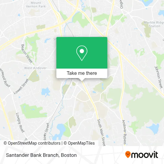 Santander Bank Branch map