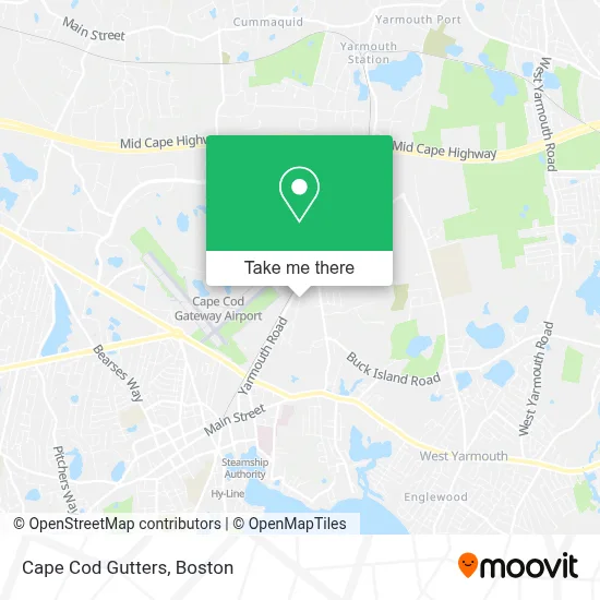 Cape Cod Gutters map