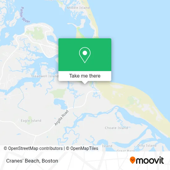 Cranes' Beach map