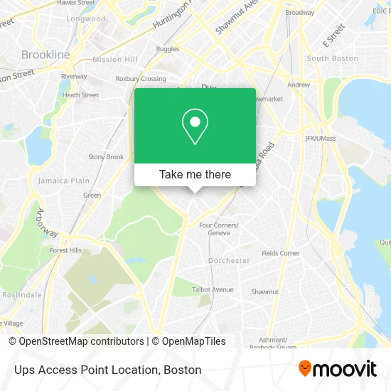 Ups Access Point Location map