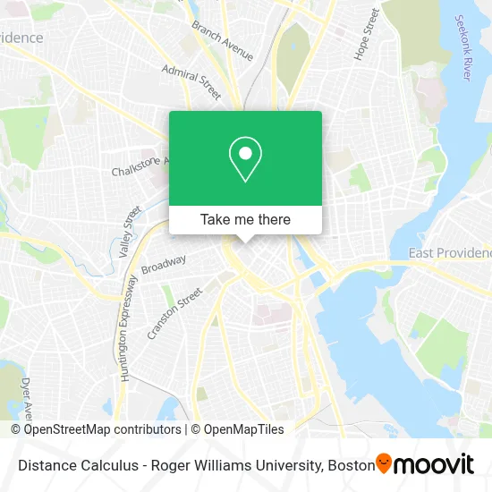 Distance Calculus - Roger Williams University map