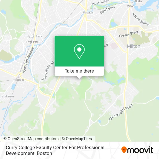 Curry College Faculty Center For Professional Development map