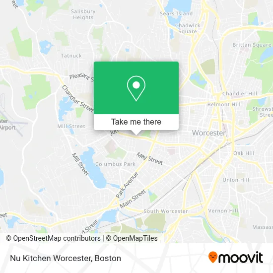 Nu Kitchen Worcester map