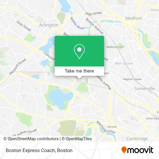 Boston Express Coach map