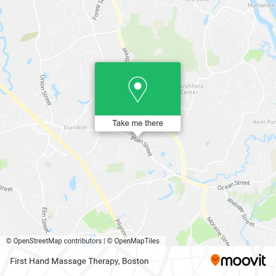First Hand Massage Therapy map
