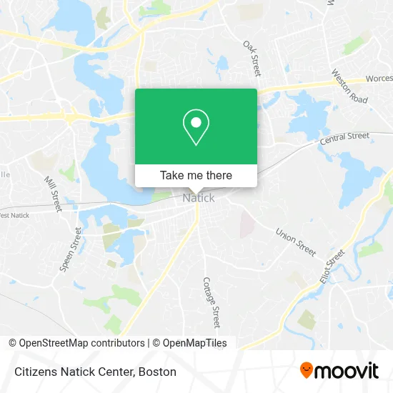 Citizens Natick Center map