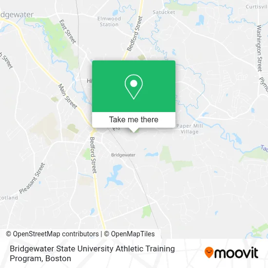 Bridgewater State University Athletic Training Program map