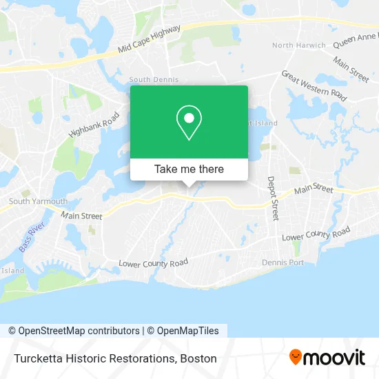 Turcketta Historic Restorations map