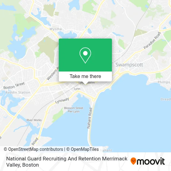 National Guard Recruiting And Retention Merrimack Valley map